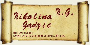 Nikolina Gadžić vizit kartica